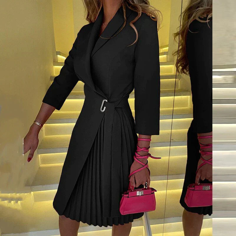 Laura Statement Blazer Dress with a Notched Collar Occasion Edit