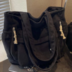 Multi Pocket Corduroy Tote Bag