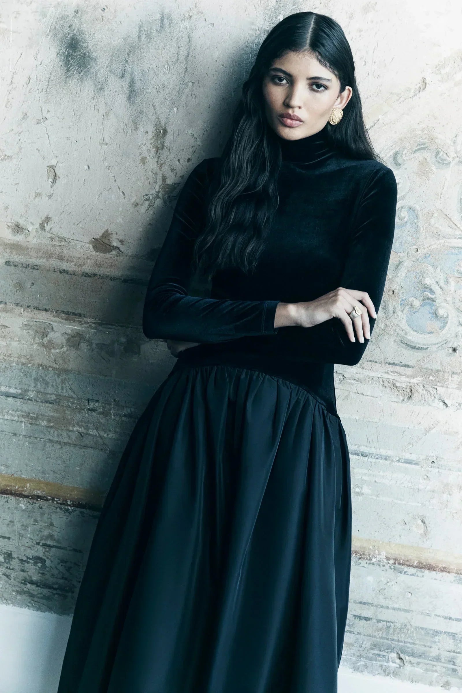 Marta Premium Long Sleeved Midi Dress Elevated Occasion Wear