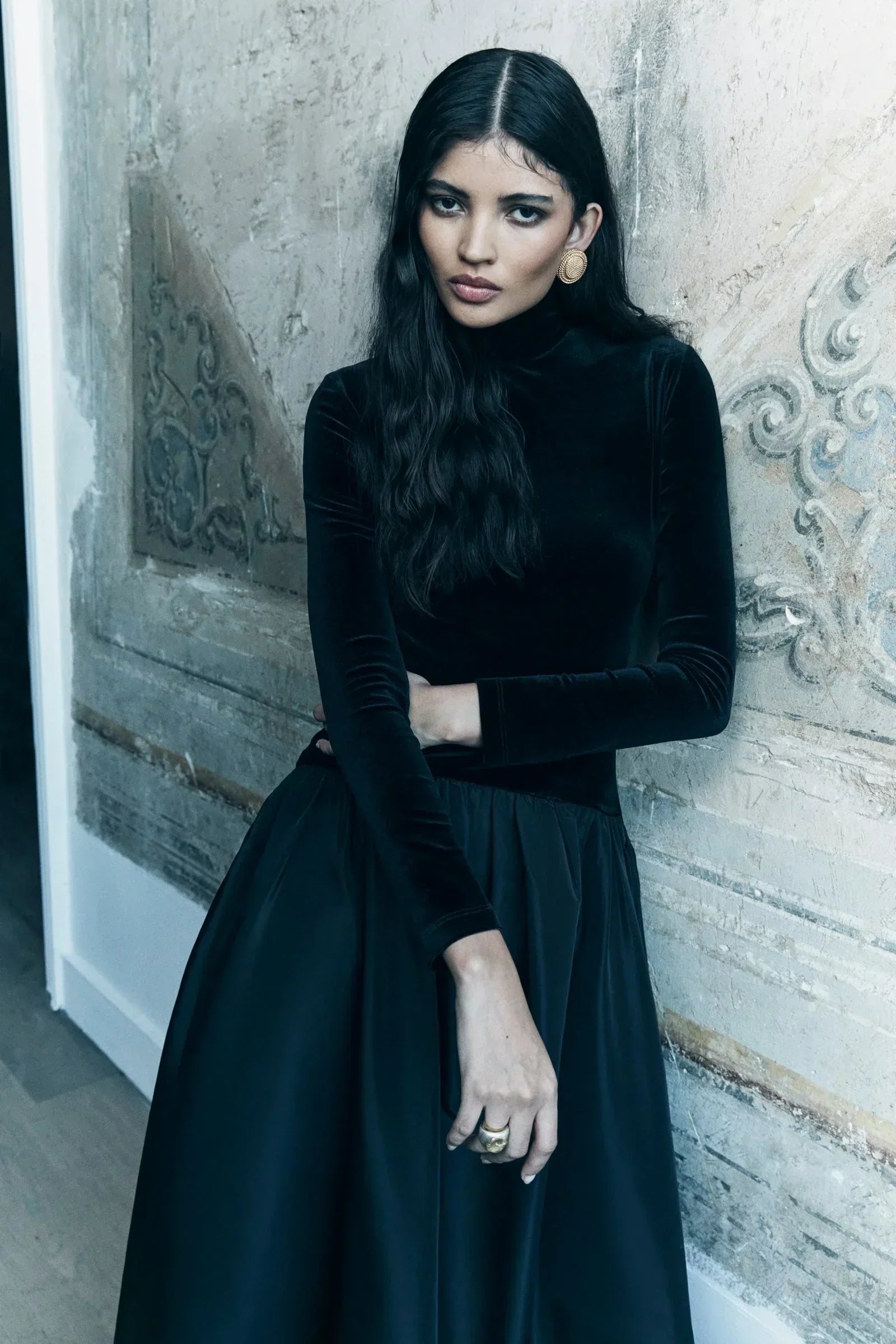 Marta Premium Long Sleeved Midi Dress Elevated Occasion Wear