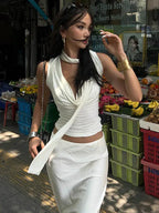 Neck Tie Tank Top