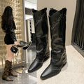 Elegant Trendy Stylish Comfortable Fashionable Chic Pointed Toe Knee High Boots