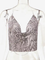 Sexy Straps Halter Metal Tops Sequin Clubwear Tops Sliver Sleeveless Spaghetti Straps Cami Draped Crop For Women