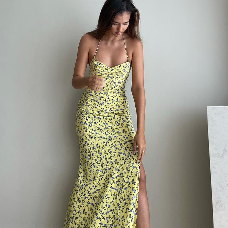 Haydée Boutique Women's Floral Slit Maxi Dress Evening Wear Edit