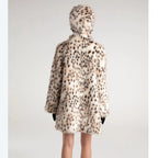 Faux Fur Tigercat Loose Trench Coat