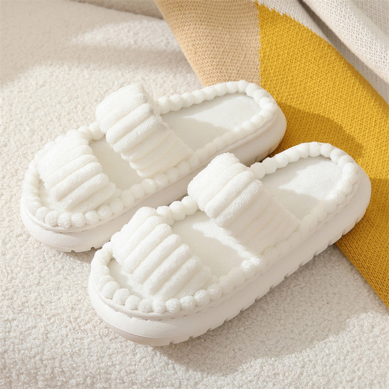 AmyVictoria™ – Cozy Fluffy Open-Toe Home Slippers