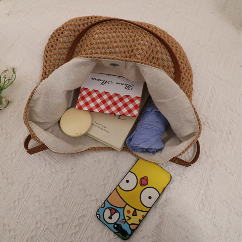 Casual Hollow Out Cutout Shoulder Bag Cotton