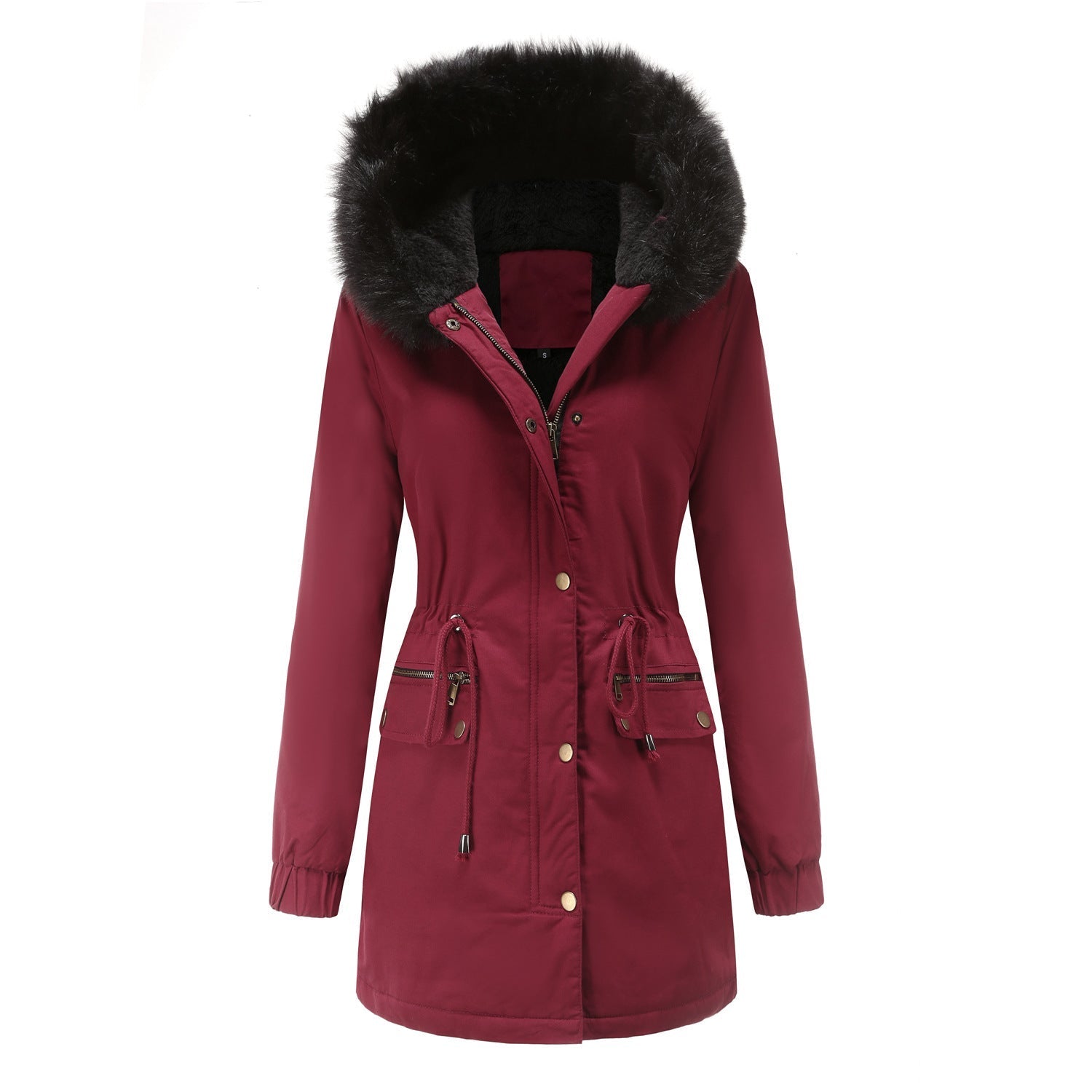 Fleece Lined Hooded Parka Jacket