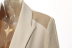 Color Contrast Patchwork Trench Coat