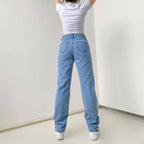 DressBetty - High Waist Print Graffiti Jeans