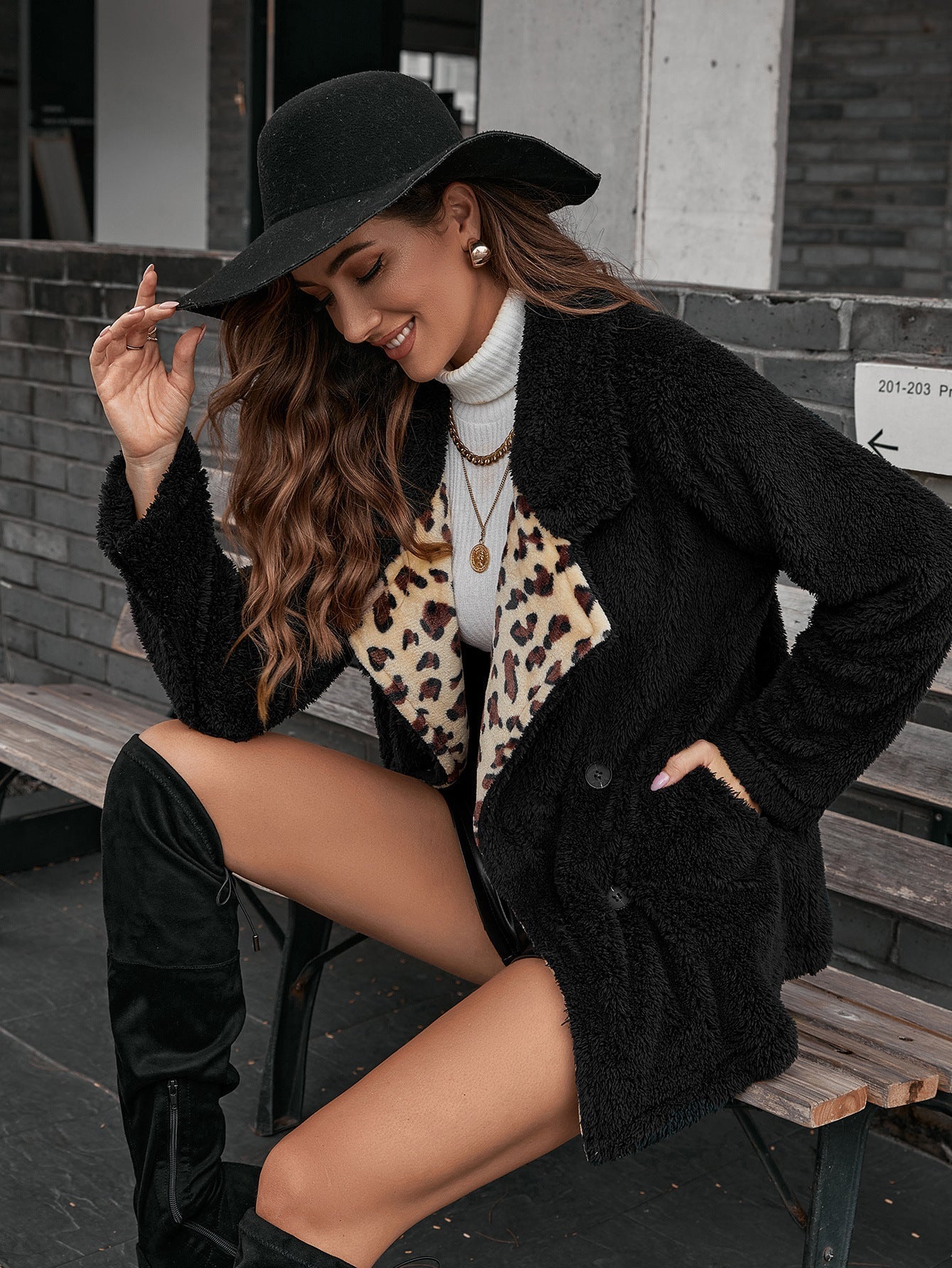 Leopard Print Lambswool Jackets
