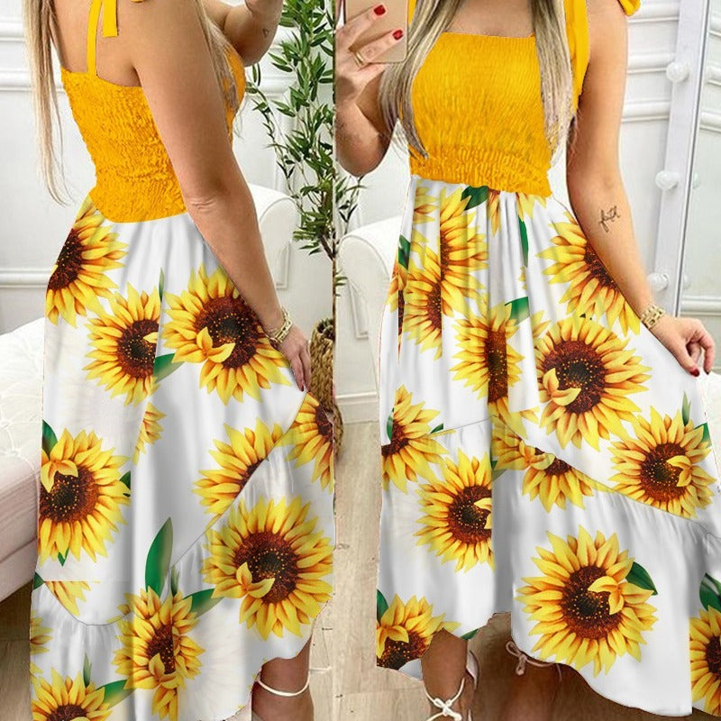 Xenia Luxe Women's Floral Maxi Dress with Adjustable Shoulder Straps Evening Wear Edit