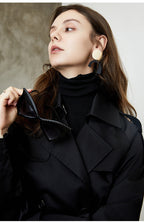 Lace-up Slimming Trench Coat