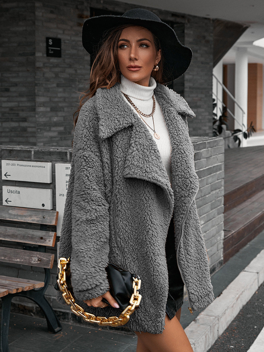 Bubble Velvet Furry Jacket