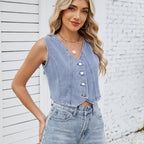 Denim Adjustable Vest Top