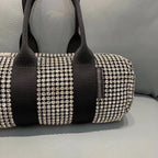Rhinestone-Embellished Rose Handbag