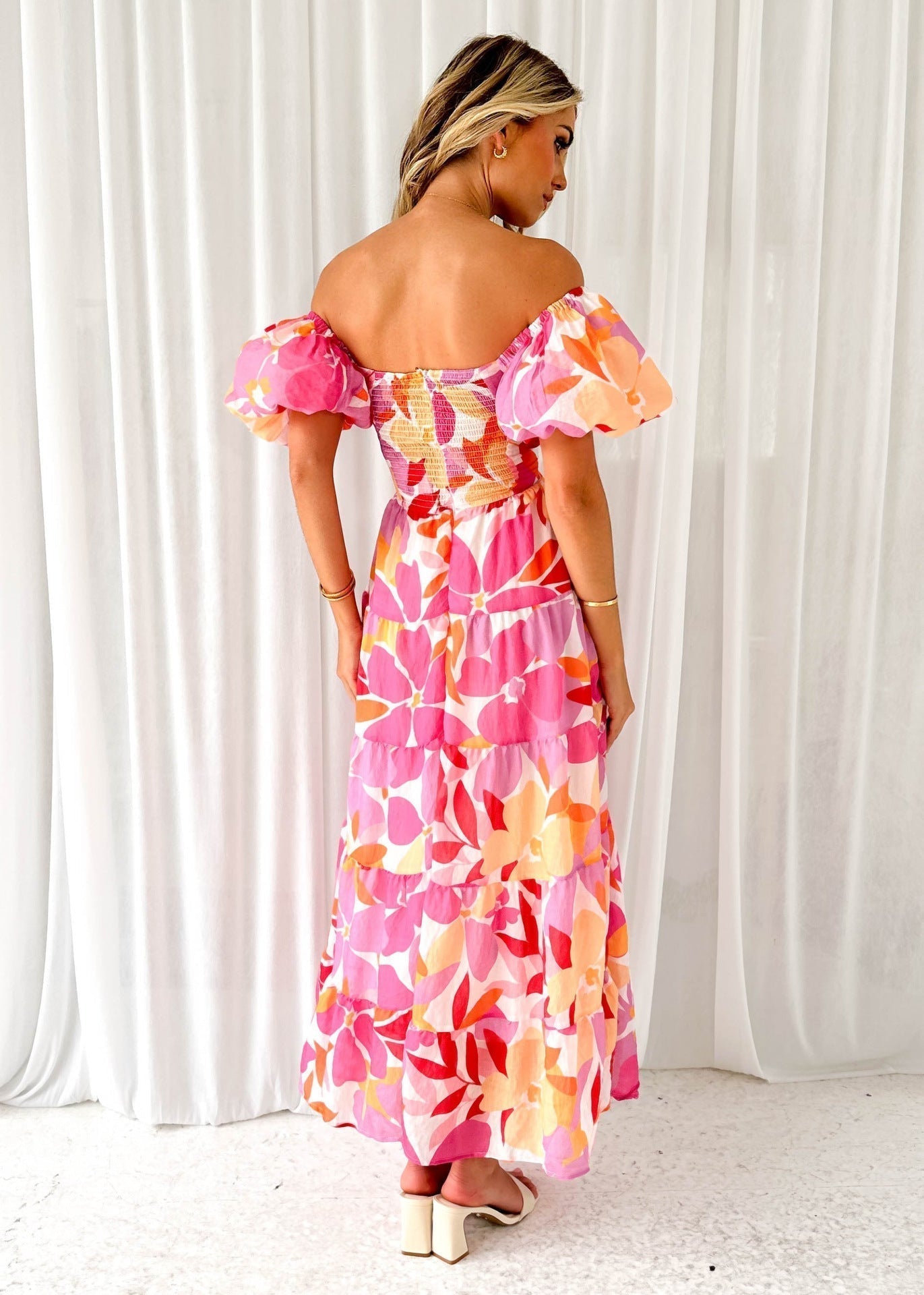 Emily Exclusive Dress with Puff Sleeves Boutique Collection