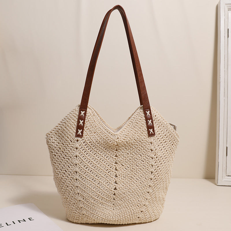 Shoulder Bag Cotton Hand Made Natural Crochet