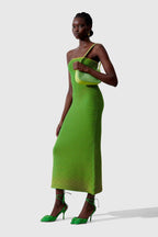 Katia Timeless Sleeveless Maxi Dress in Striped Knit Chic Silhouette Collection