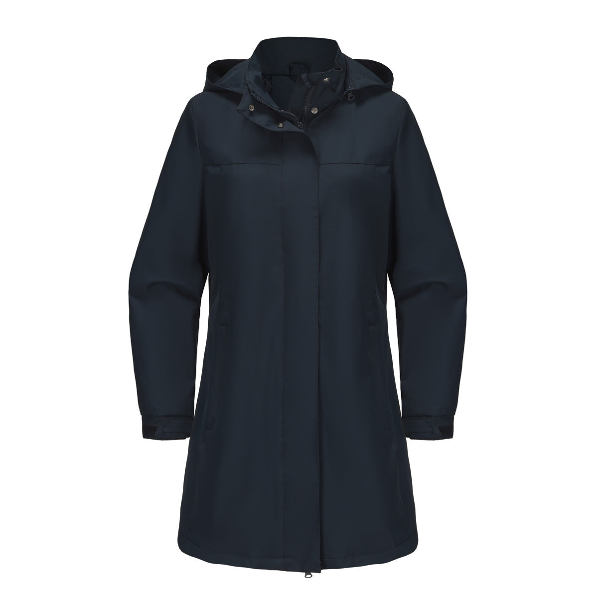 Solid Color Long Sleeve Windbreaker Coat