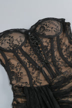 Barrs Sleeveless Strappy Lace Mini Dress