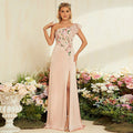High Slit Backless Sexy Evening Dress