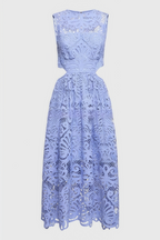 Martscn Cut-out Lace Midi Dress