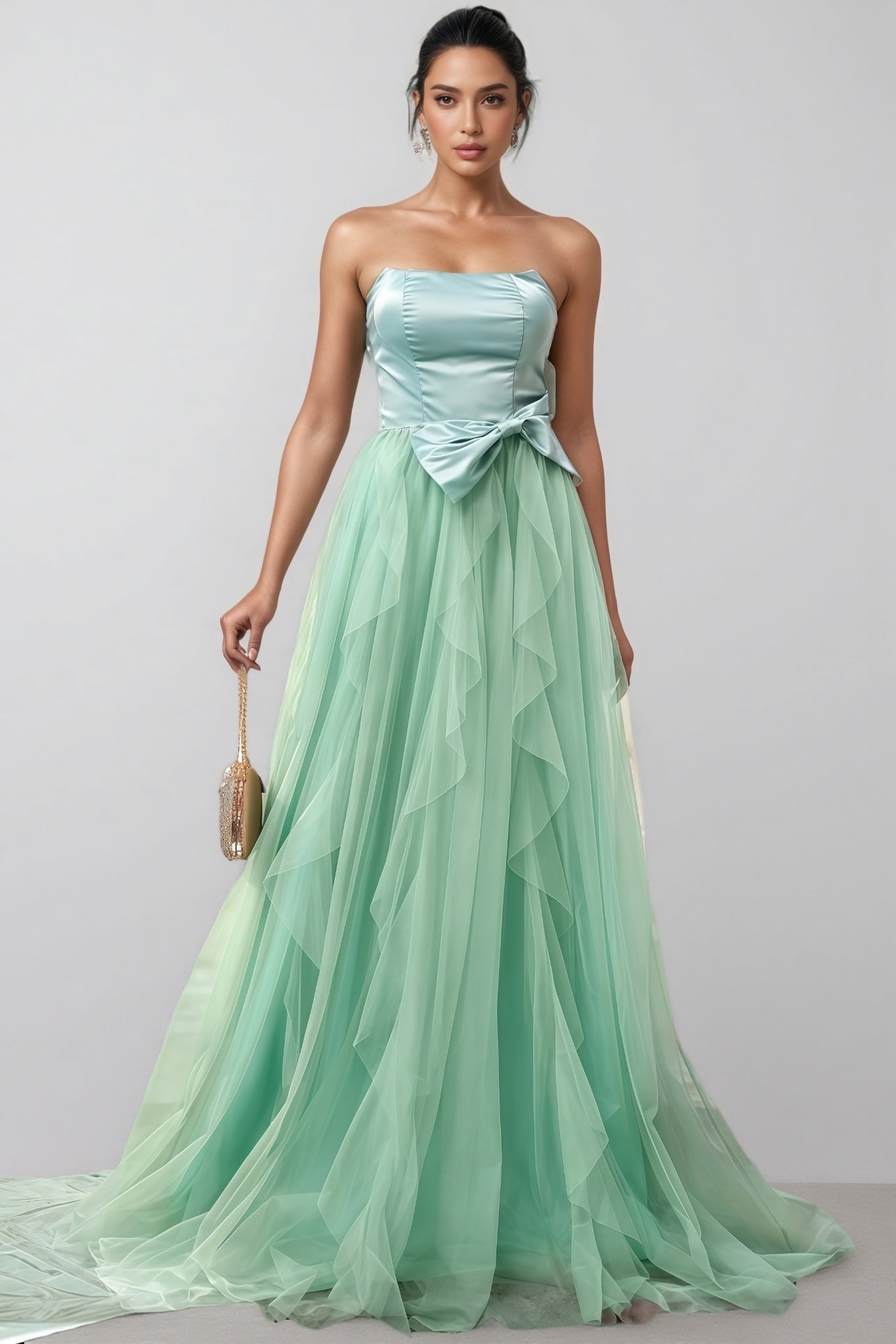 Atlasad Sleeveless Mesh Maxi Dress