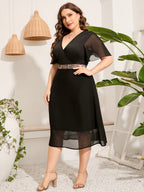 Lorena V-neck Short Sleeve Dress