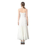 Marta Boutique Women's Evening Dress with Lace Top and Flowing Skirt Statement Occasion Edit