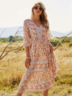 DressBetty - Bohemian A-Line Floral Dress