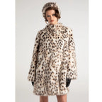 Faux Fur Tigercat Loose Trench Coat