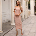 Party Mini Dress Sequined One Shoulder Dress