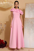 Yvonne Pink 3D Floral Maxi Dress