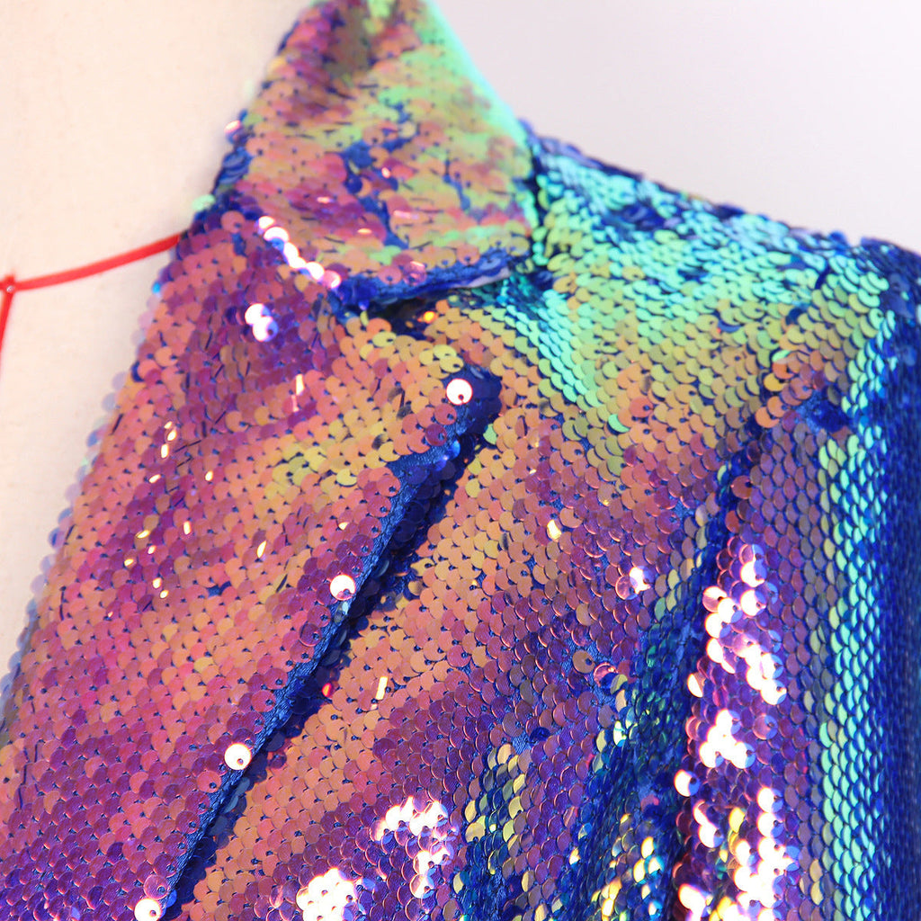 Sequined Blazer One Button Coat