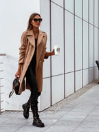 Woolen Double Breasted Overcoat Coat