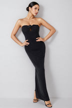 Maisie Beaded Floral Sheath Maxi Dress