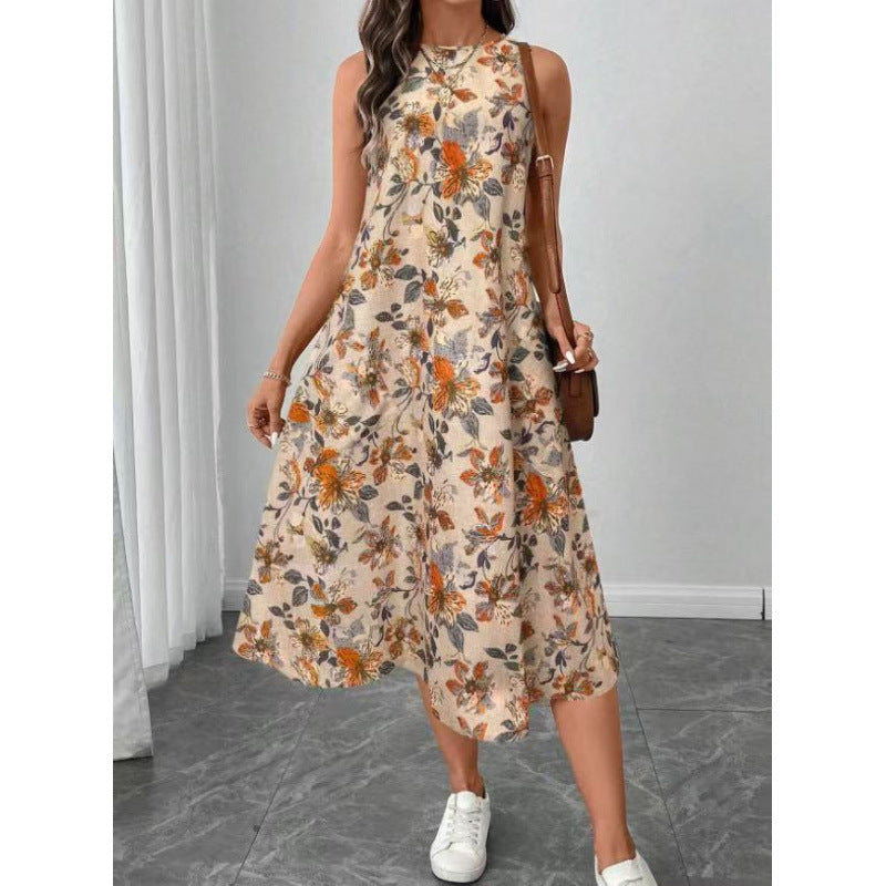 Paulina Exclusive Women's Floral Midi Summer Dress Elevated Occasion Wear