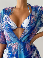 | Three-Piece Bikini in Ocean Blue