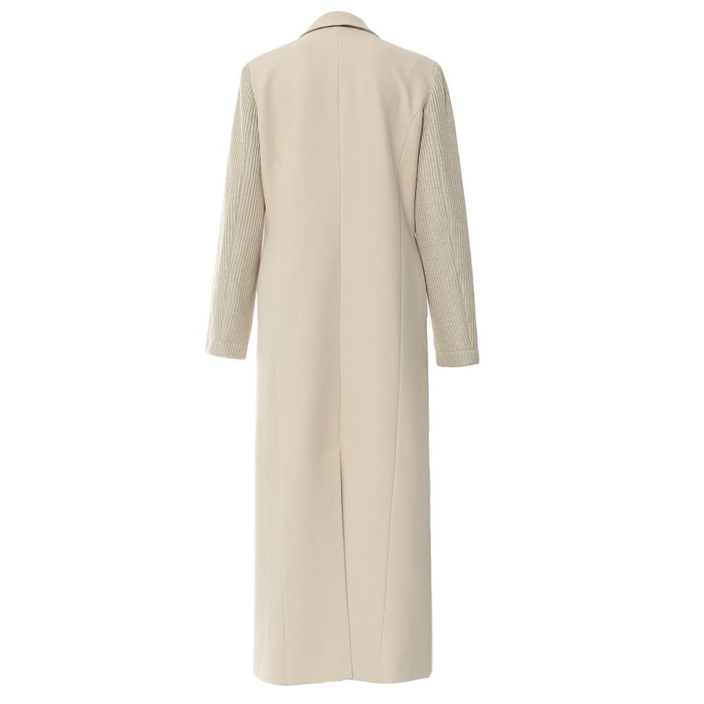 Color Contrast Patchwork Trench Coat