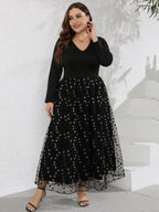 Victoria Long Sleeve Polka Dot Dress