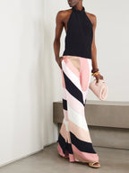 Unique Printed Sexy Backless Casual Wide Leg Jumpsuit