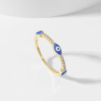 Minimalist Evil Eye Gold Plated Ring