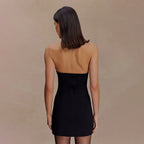 Cross Over Halter Neck Sleeveless Bodycon Mini Dress
