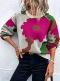 | Women's Floral Print Pullover Sweater