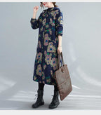 | Long cotton winter coat with hood