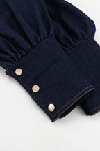 Lena Puff Sleeve Denim Mini Dress