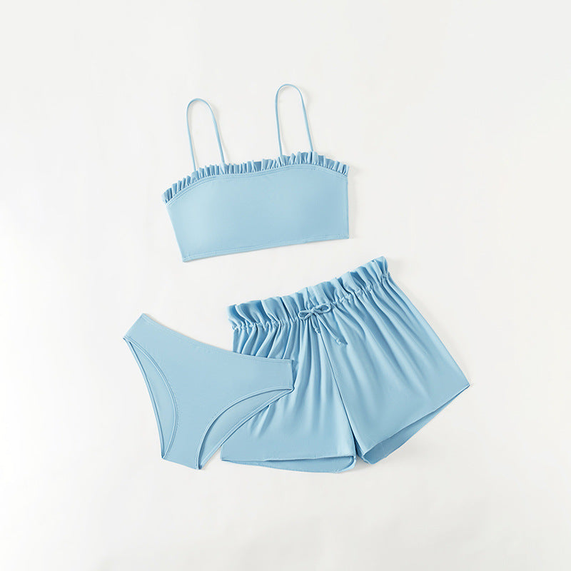 | Women's Bikini Set with Slim Top and Comfortable Shorts