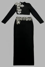 Calia High Neck Top Maxi Dress Two-Piece Set