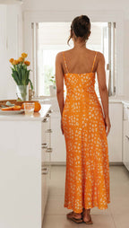 Sexy Slim Fit V Neck Backless Long Dress